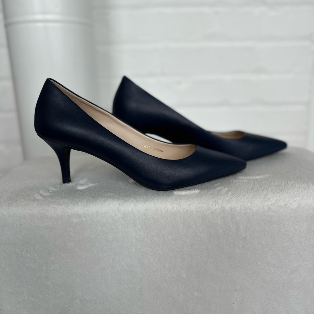 Cole Haan Grand Os Quincy Women’s Leather Blue Marine Pumps Size 8B